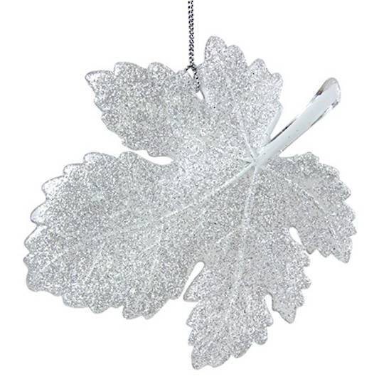 Acrylic Iridescent Glitter Leaf 13cm
